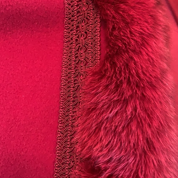 Marvin Richards lambs wool Fox Fur long coat - Picture 9 of 16